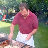 Grillen in de hotel tuin